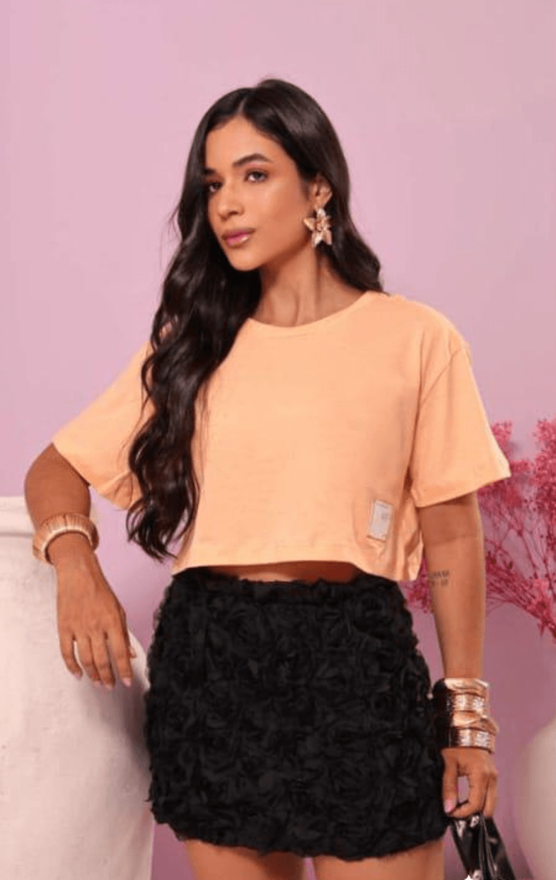 Blusa casual feminina sem estampa 
