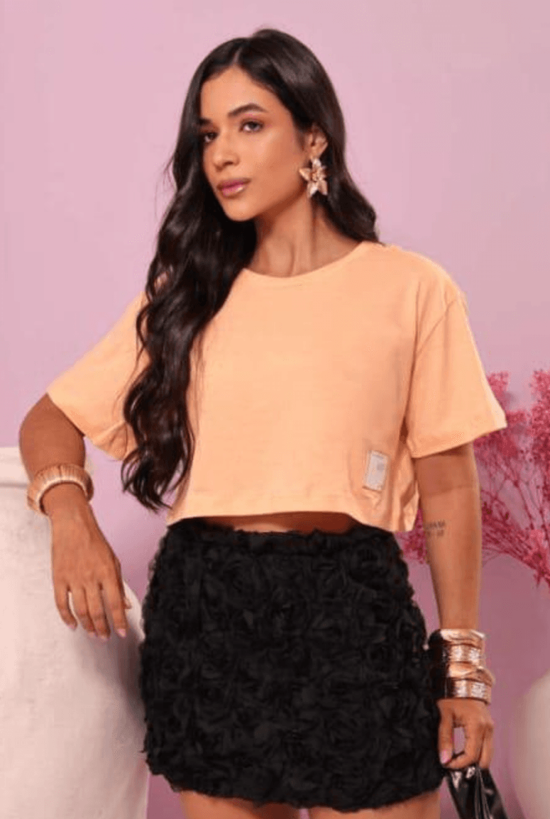 Blusa casual feminina sem estampa 