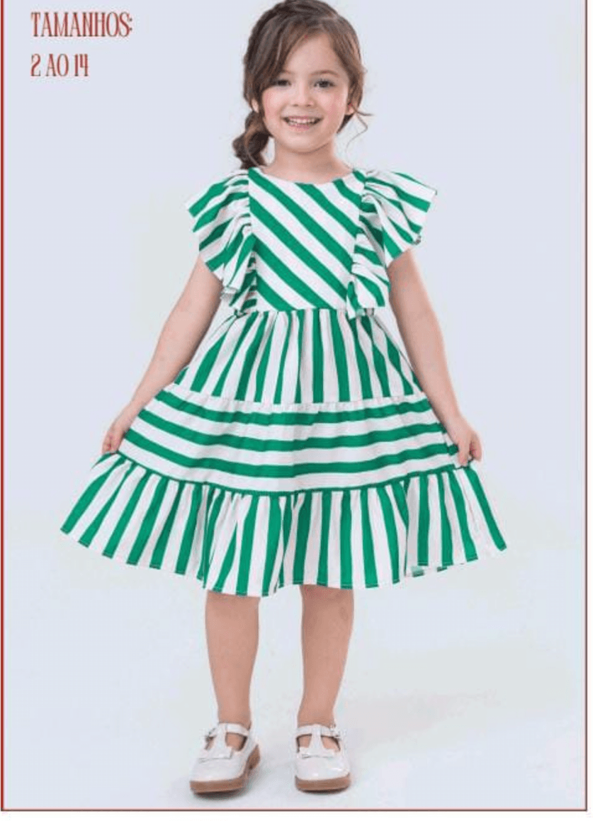 Vestidos infantis Listrado 