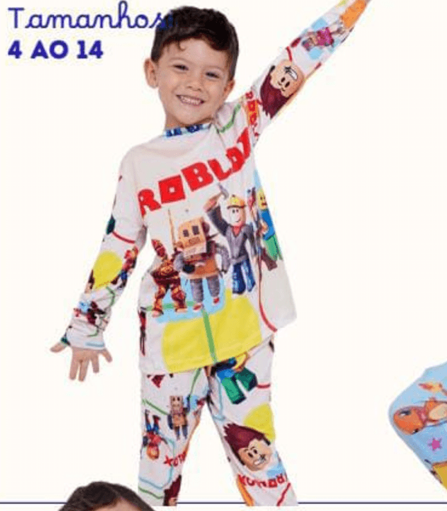 Pijama infantil masculino manga longa - 1