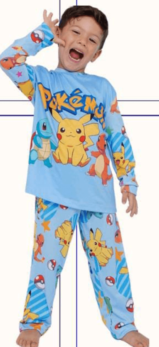 Pijama infantil masculino manga longa - 1